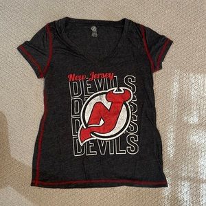Womens New Jersey Devils v-neck t-shirt